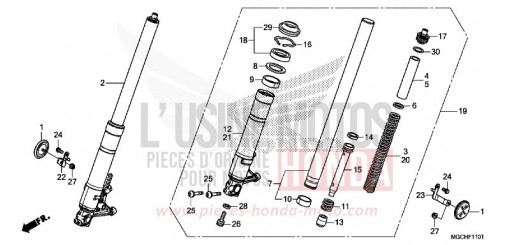 FOURCHETTE AVANT (CB1100NA/NAD) CB1100NAH de 2017